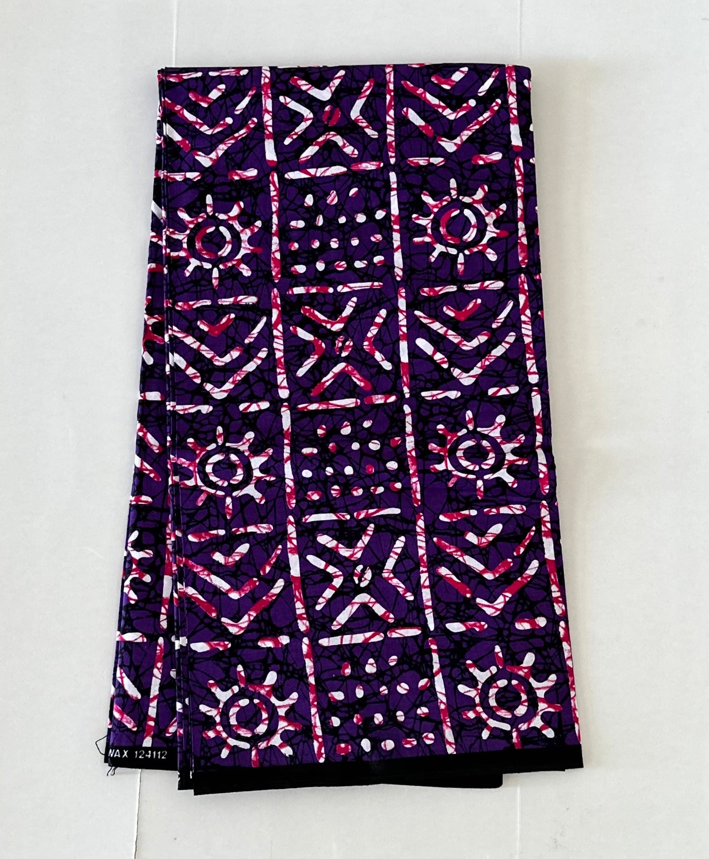 African Print Fabric, Ankara - Purple Fabric