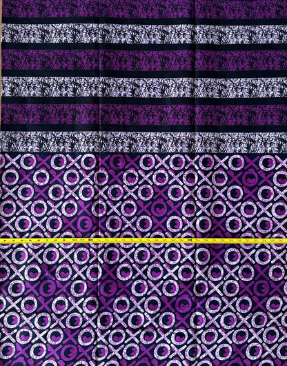 African Print Fabric, Ankara - Purple Fabric