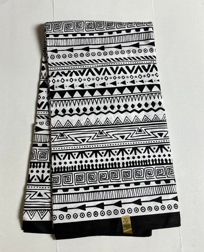 African Print Fabric, Ankara Fabric, Monochrome Fabric