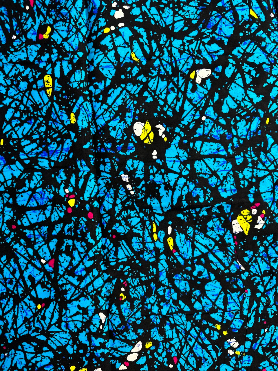 African Print Fabric, Ankara - Blue Fabric