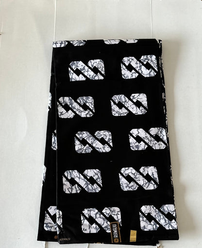 African Print Fabric, Ankara - Monochrome Fabric