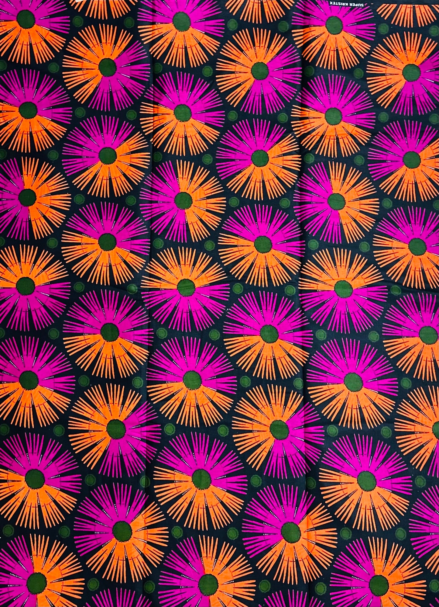 African Print Fabric, Ankara - Pink, Orange Fabric