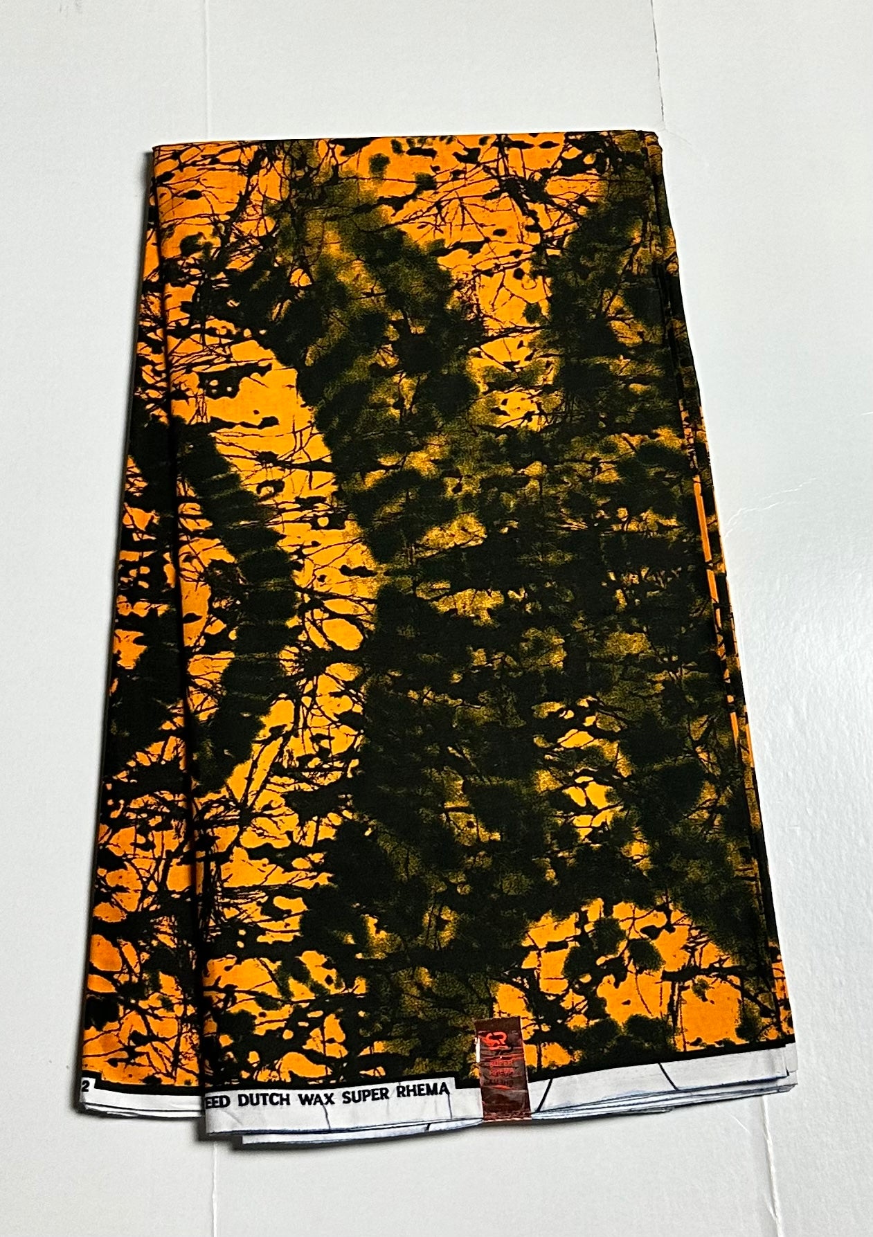 African Print Fabric, Ankara - Yellow Fabric