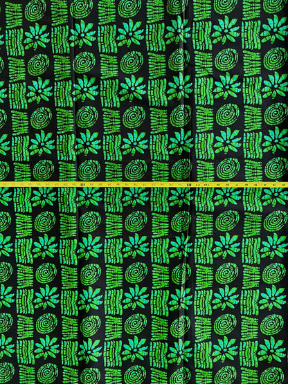 African Print Fabric, Ankara - Green Fabric