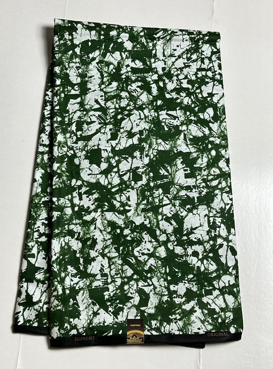 African Print Fabric, Ankara - Green Fabric