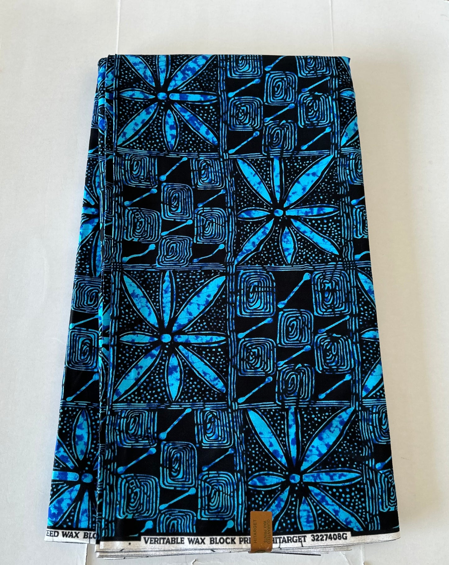 African Print Fabric, Ankara - Blue Fabric