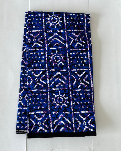 African Print Fabric, Ankara - Blue Fabric