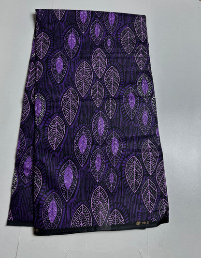 African Print Fabric, Ankara - Purple Fabric