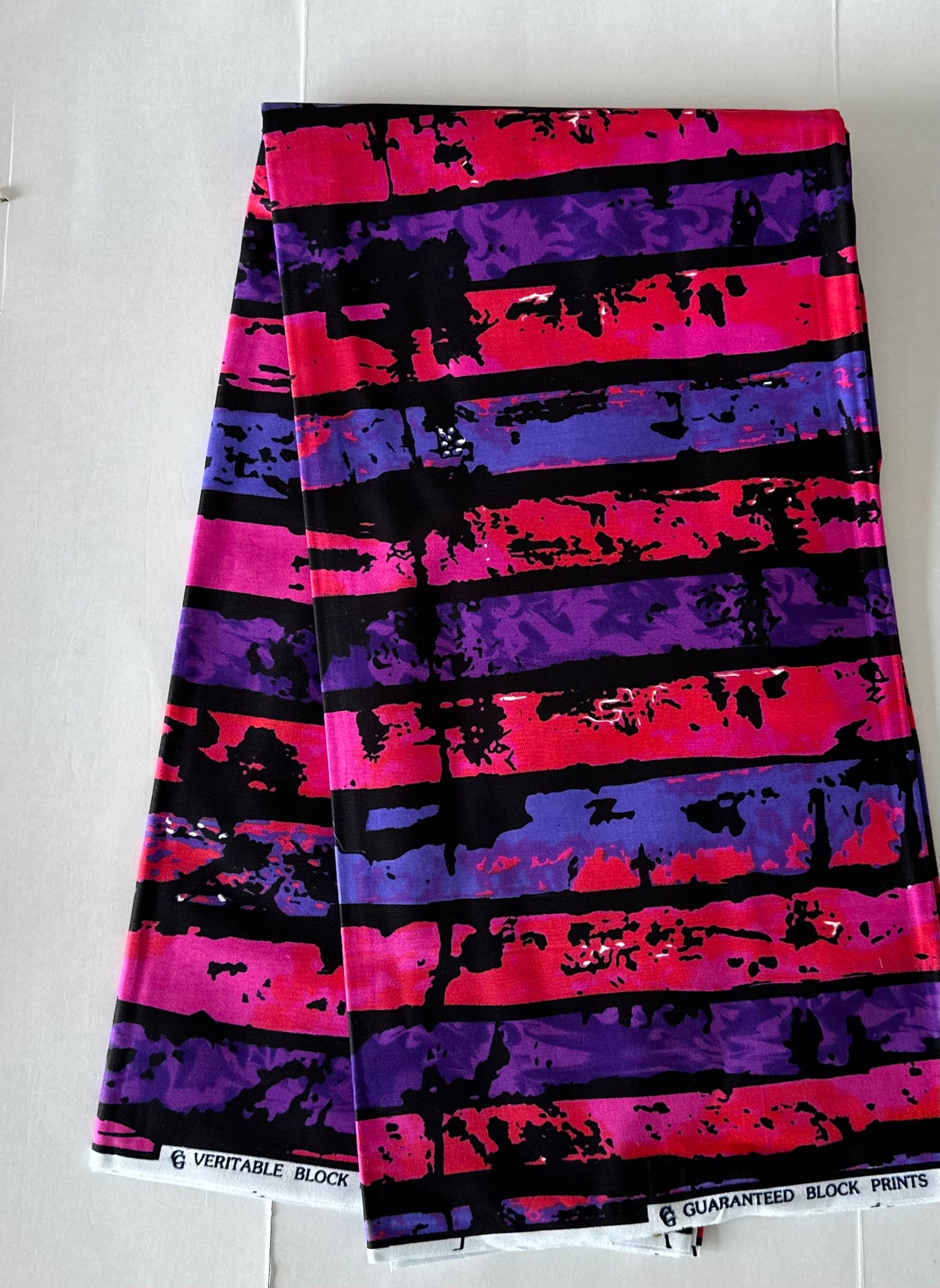 African Print Fabric, Ankara -Purple, Pink Fabric