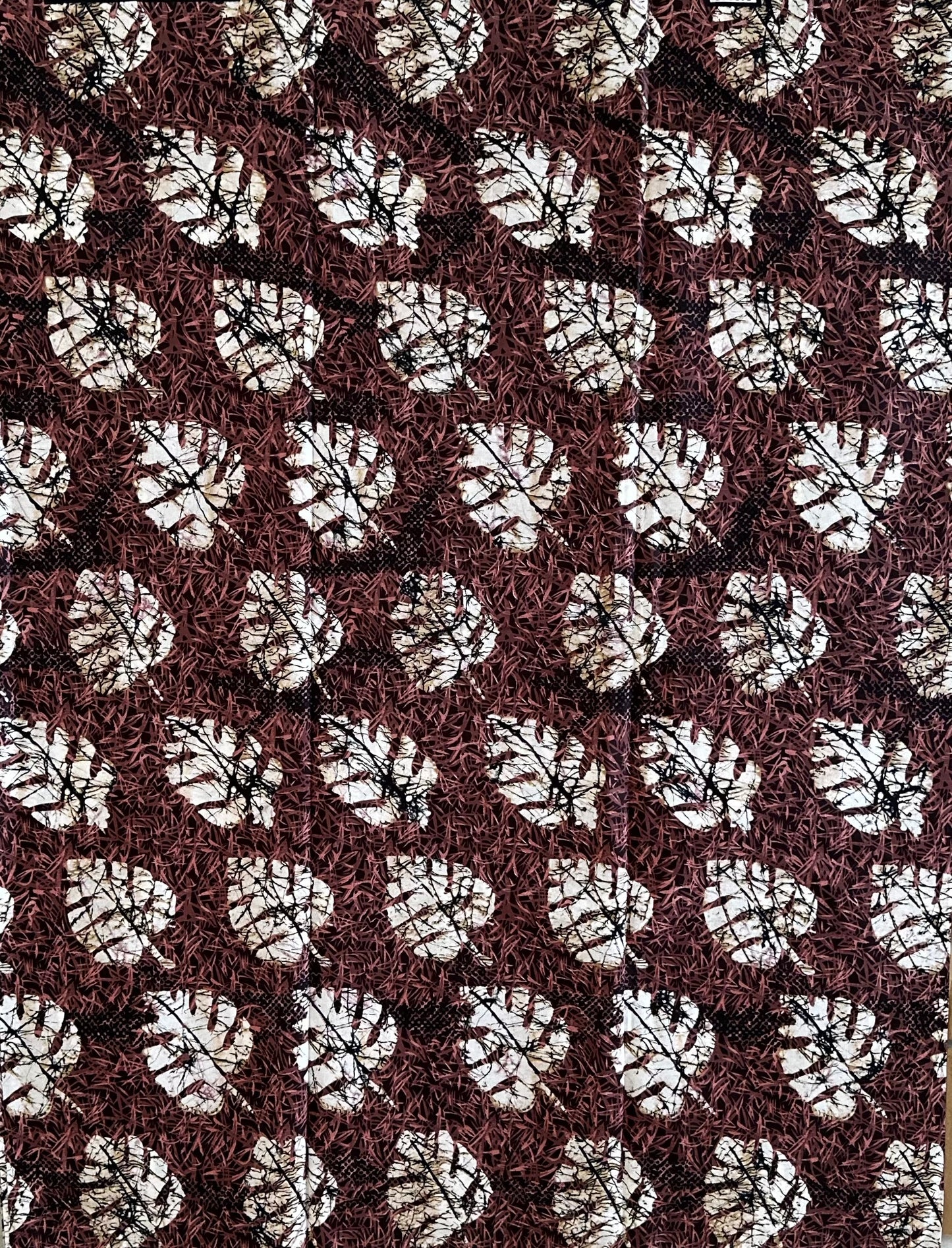 African Print Fabric, Ankara - Brown Fabric