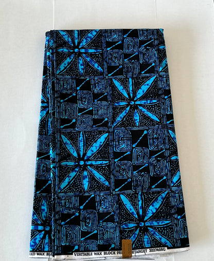 African Print Fabric, Ankara - Blue Fabric