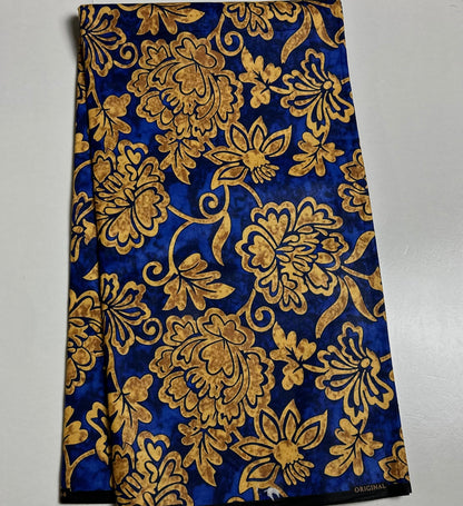 African Print Fabric, Ankara - Blue Fabric
