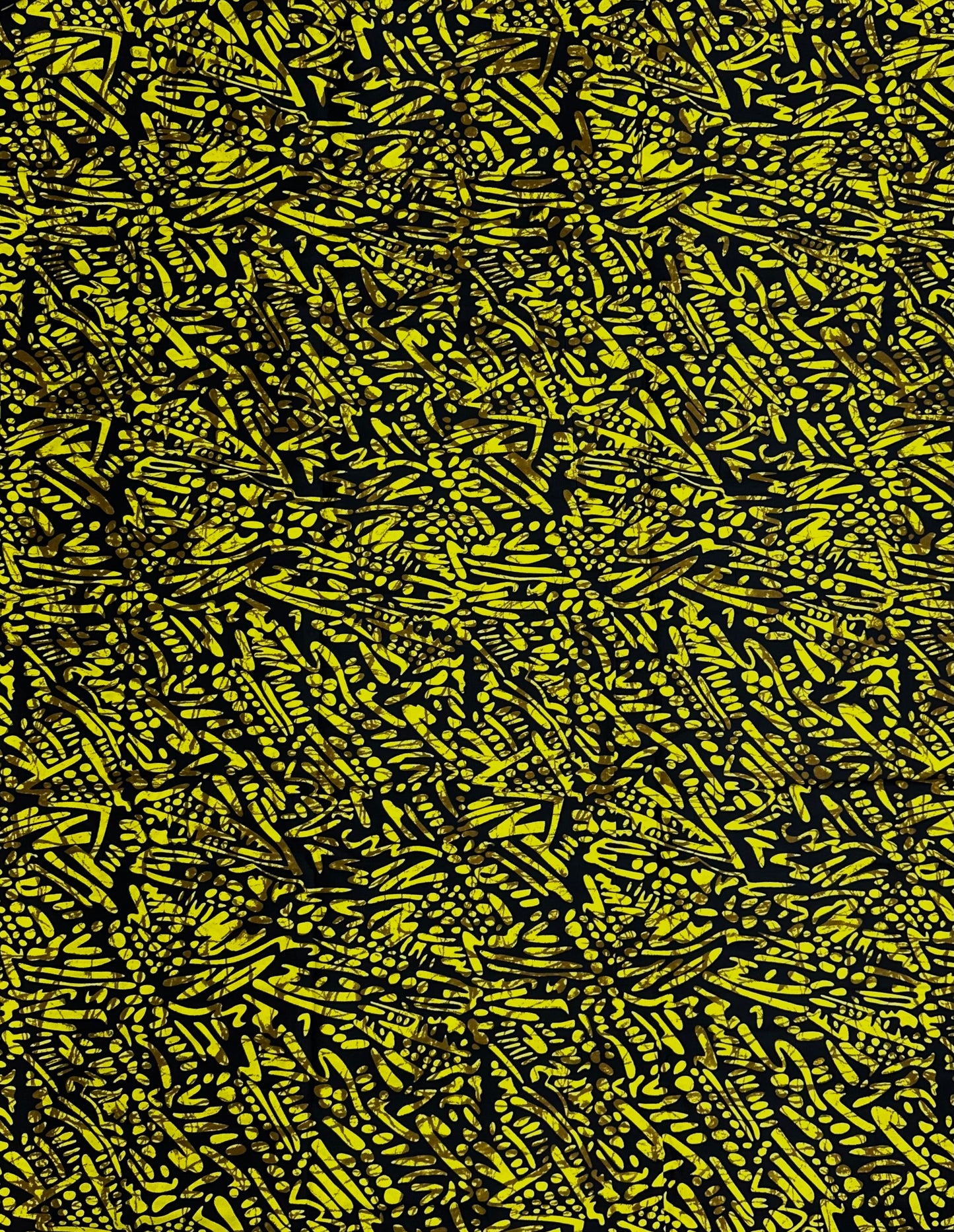 African Print Fabric, Ankara - Yellow Fabric