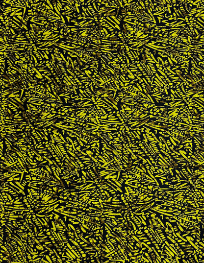 African Print Fabric, Ankara - Yellow Fabric