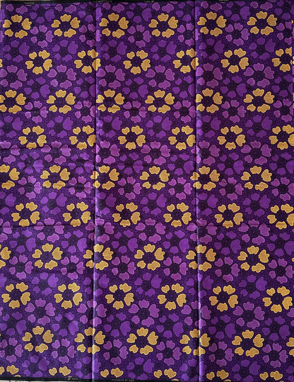 African Print Fabric, Ankara - Puple Fabric