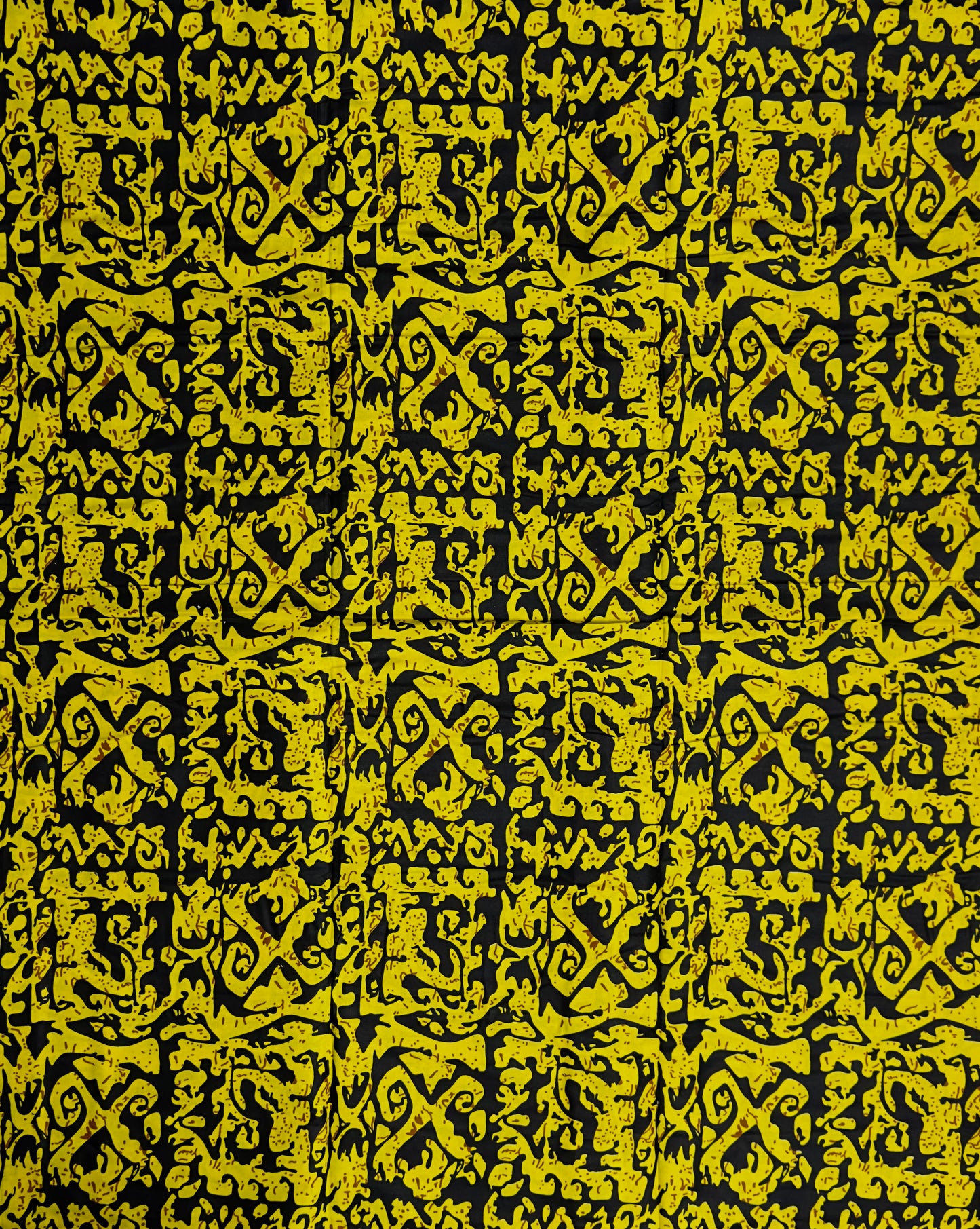 African Print Fabric, Ankara - Yellow Fabric