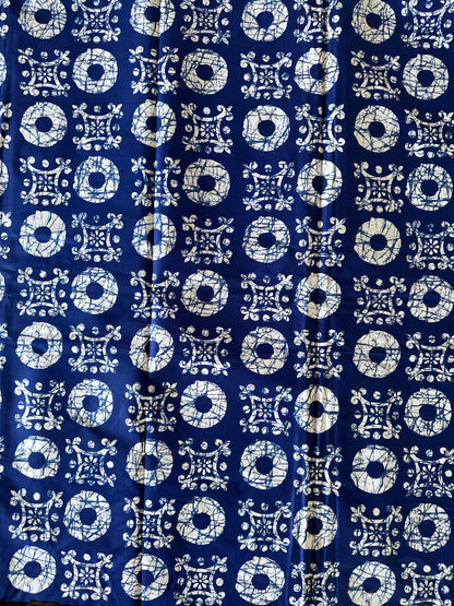 African Print Fabric, Ankara - Blue Fabric