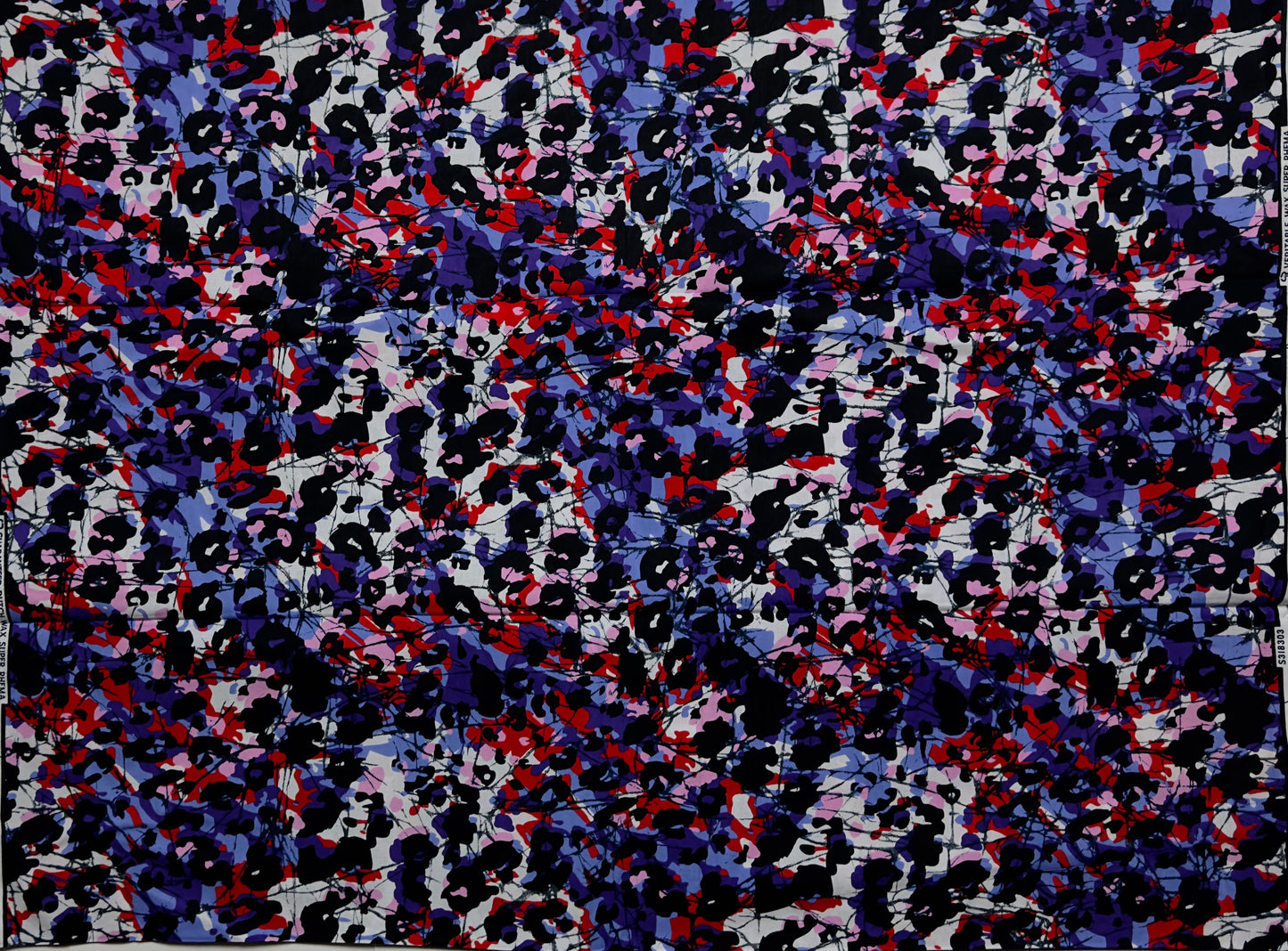 African Print Fabric, Ankara - Purple, Red, Fabric