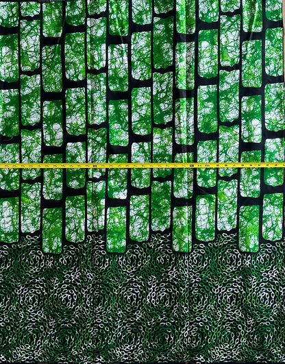 African Print Fabric, Ankara - Green Fabric