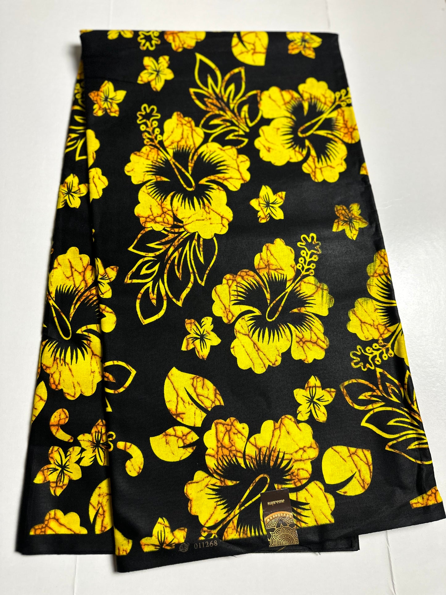 African Print Fabric, Ankara - Yellow Fabric