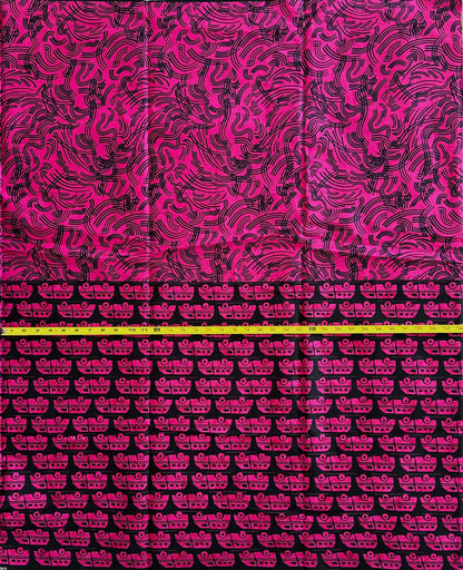 African Print Fabric, Ankara - Pink Fabric