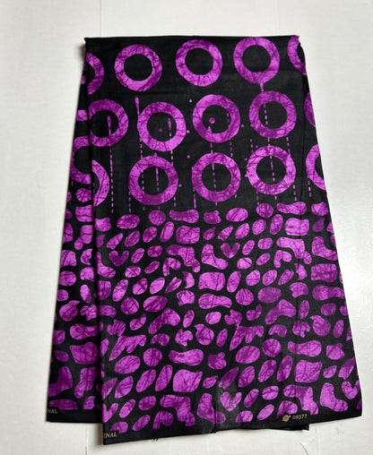 African Print Fabric, Ankara - Purple Fabric