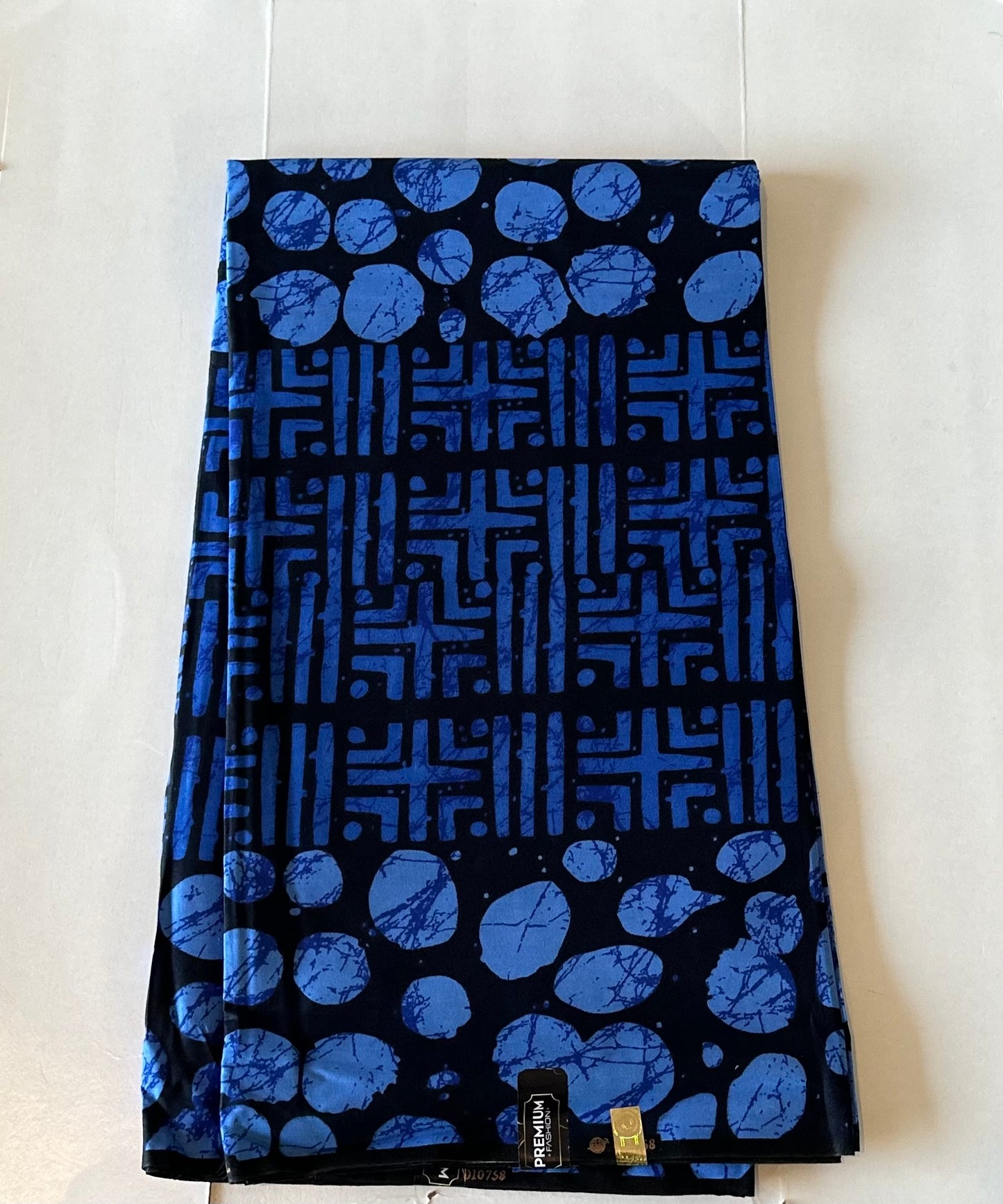 African Print Fabric, Ankara - Blue Fabric