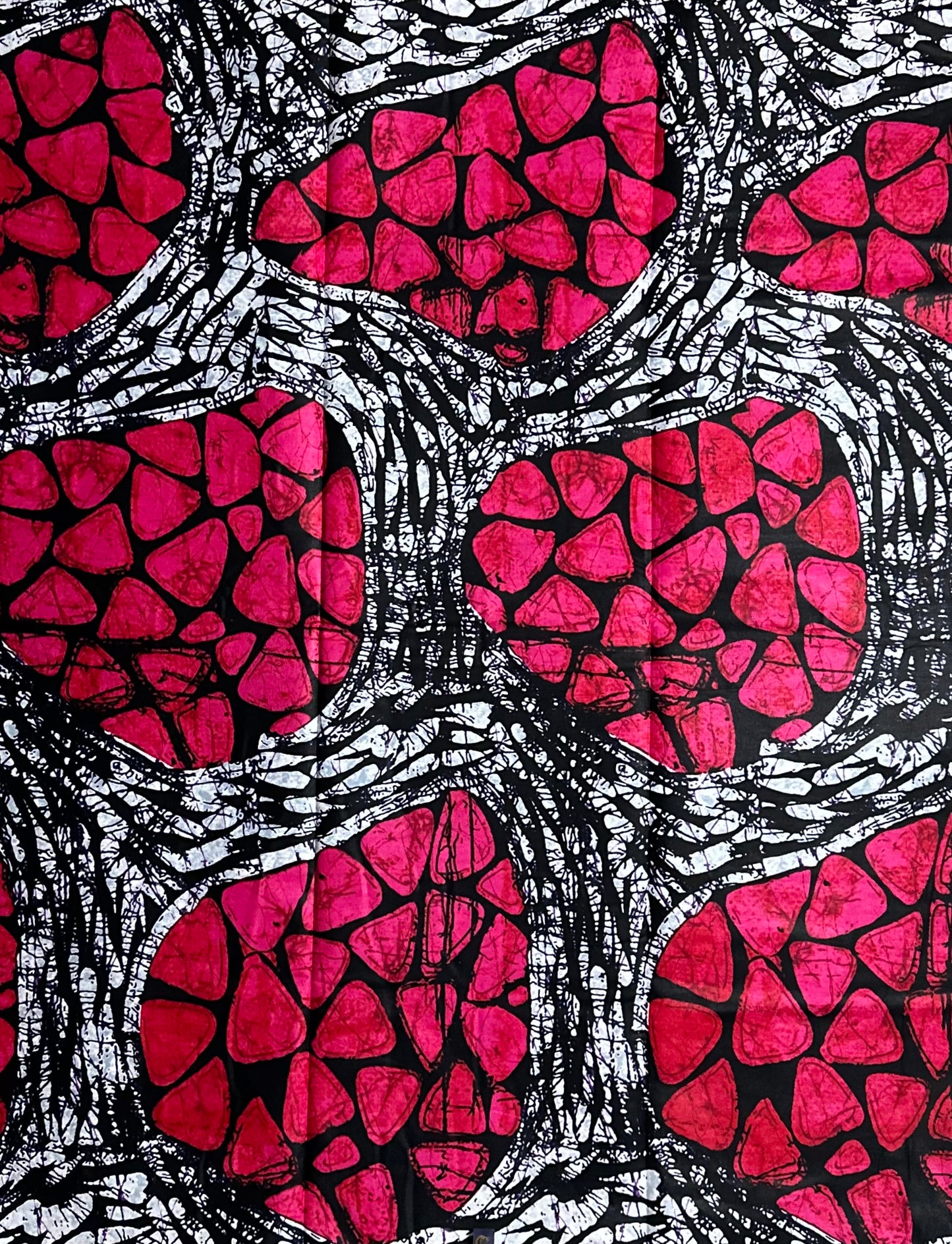 African Print Fabric, Ankara - Pink Fabric