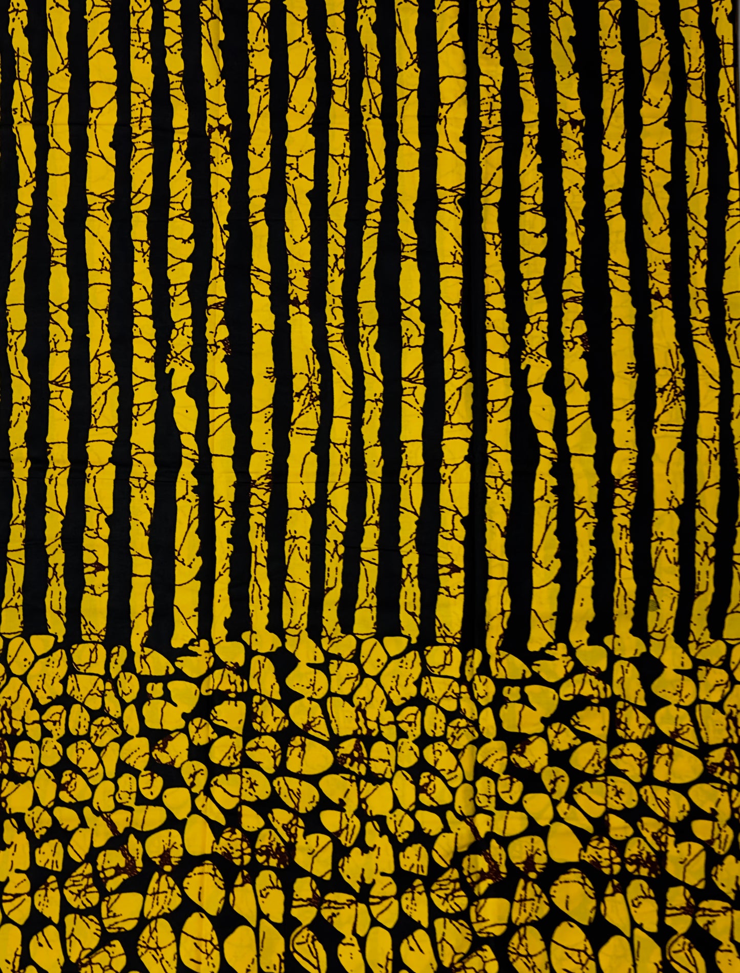 African Print Fabric, Ankara - Yellow Fabric