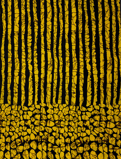 African Print Fabric, Ankara - Yellow Fabric