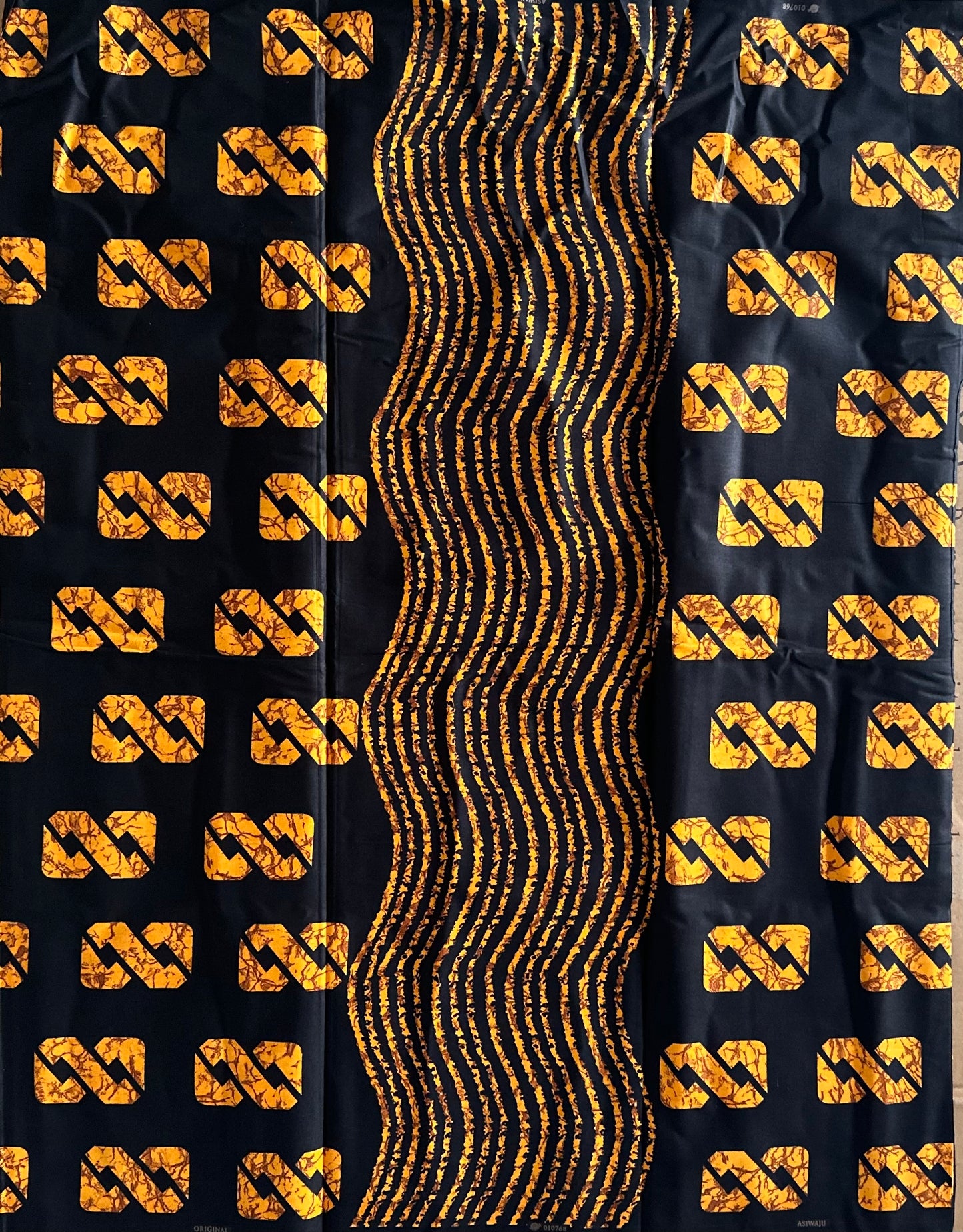 African Print Fabric, Ankara - Orange Fabric