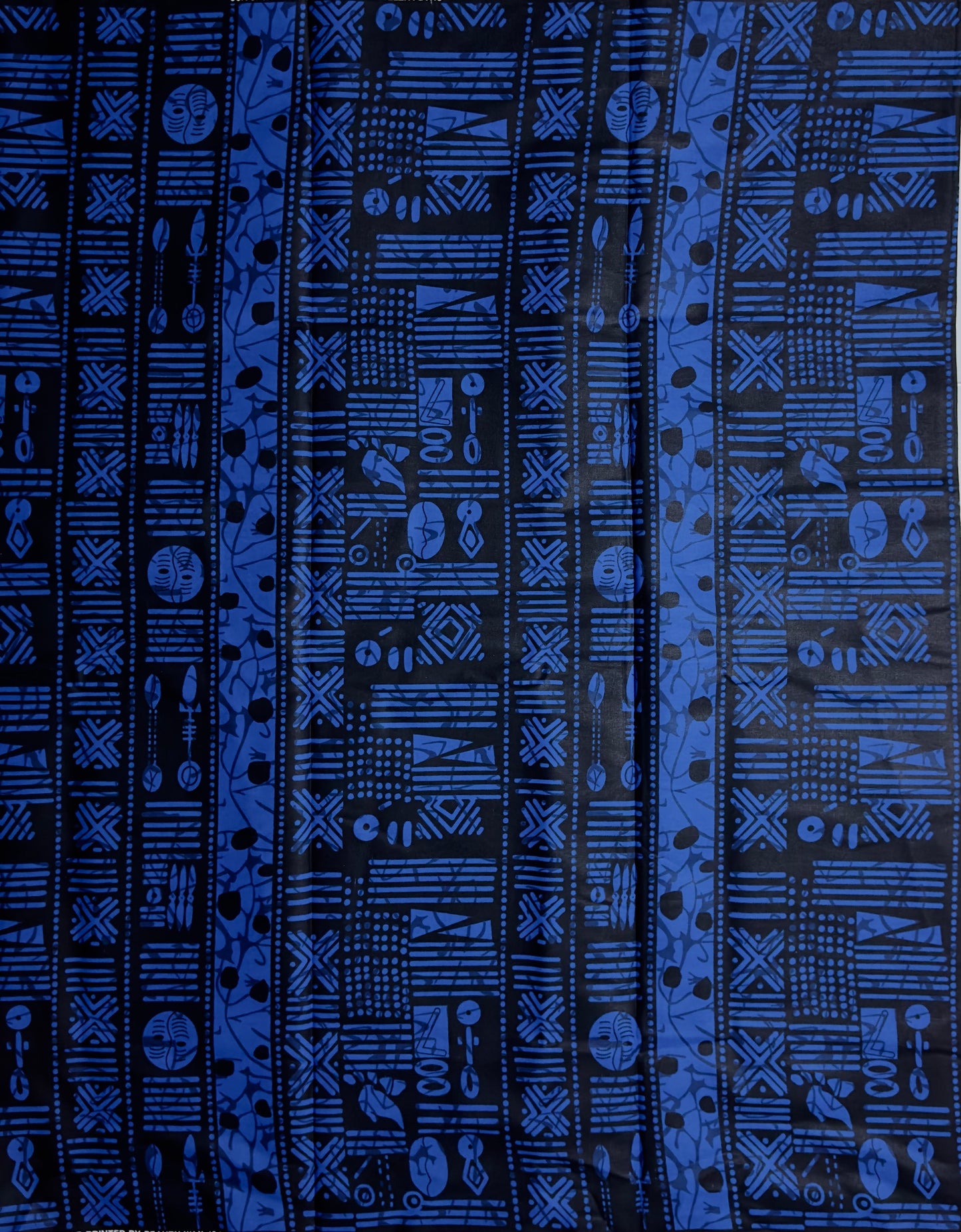 African Print Fabric, Ankara - Blue Fabric