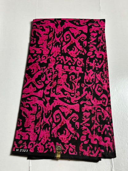 African Print Fabric, Ankara - Pink Fabric
