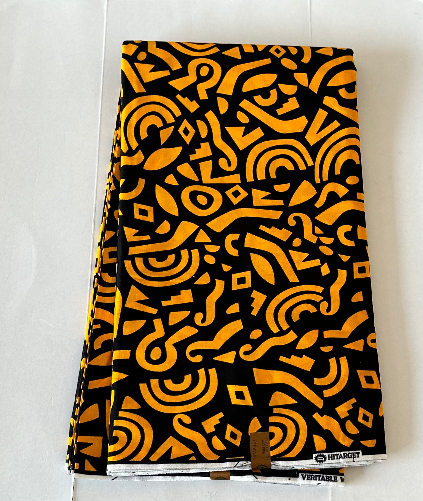 African Print Fabric, Ankara - Yellow Fabric