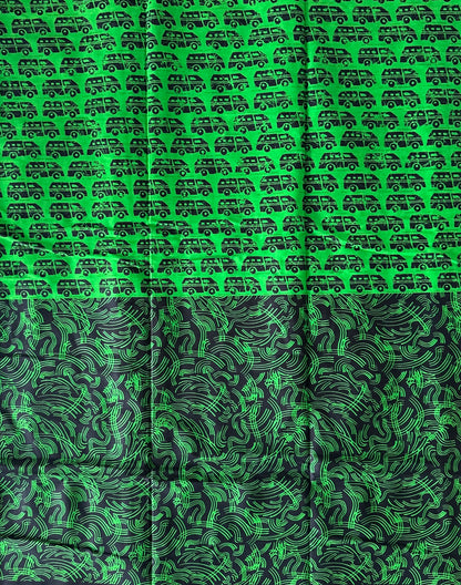 African Print Fabric, Ankara - Green Fabric