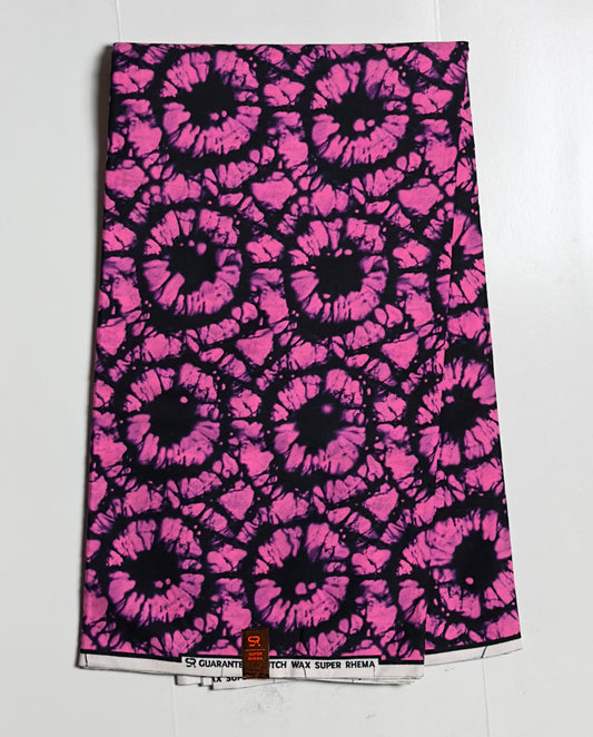 African Print Fabric, Ankara - Pink Fabric