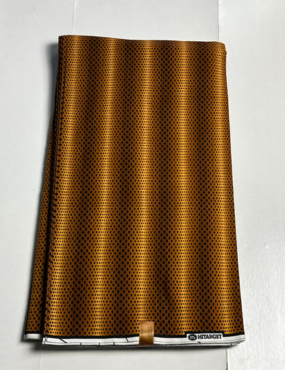 African Print Fabric, Ankara - Brown Fabric