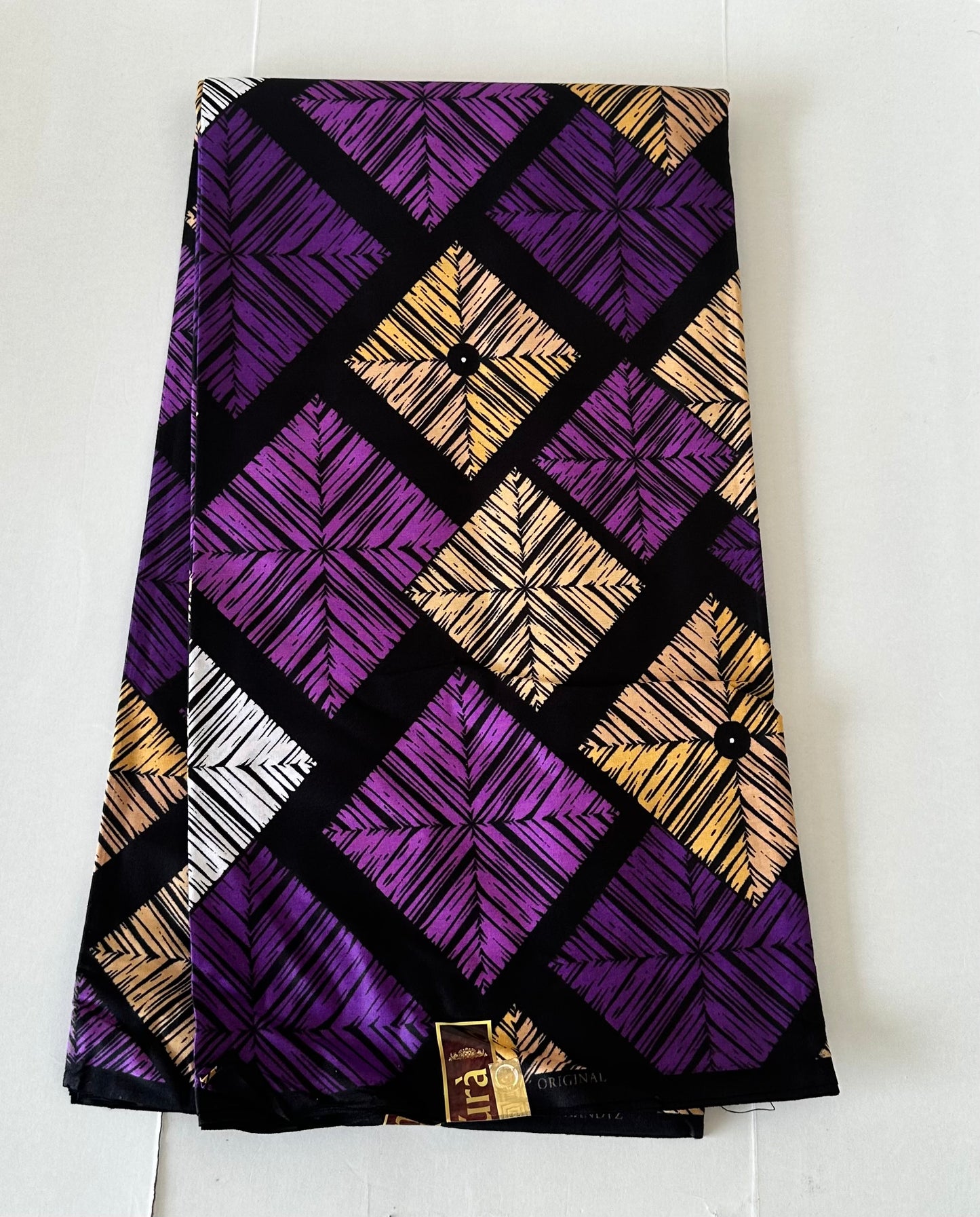 African Print Fabric, Ankara - Purple Fabric