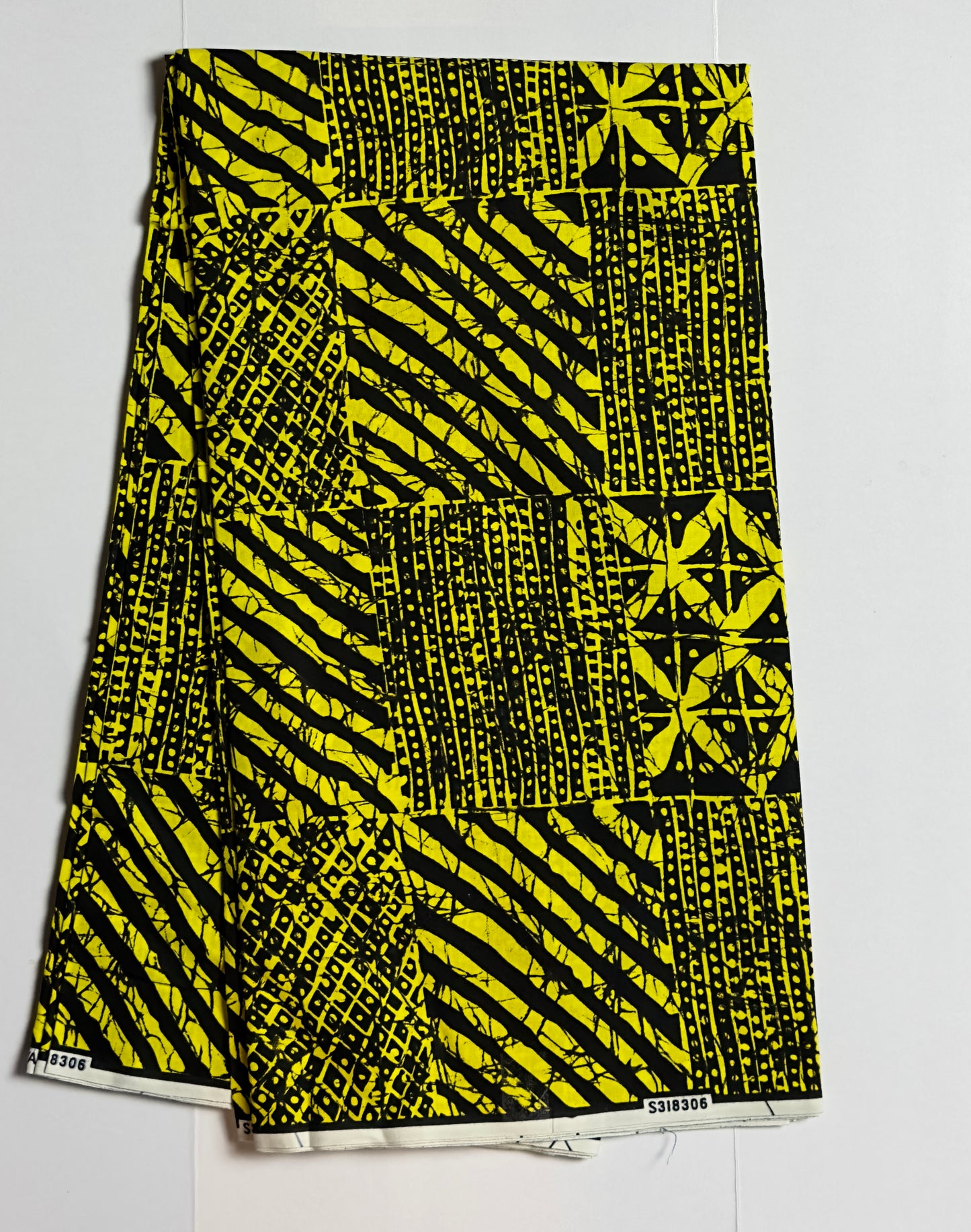 African Print Fabric, Ankara - Yellow Fabric