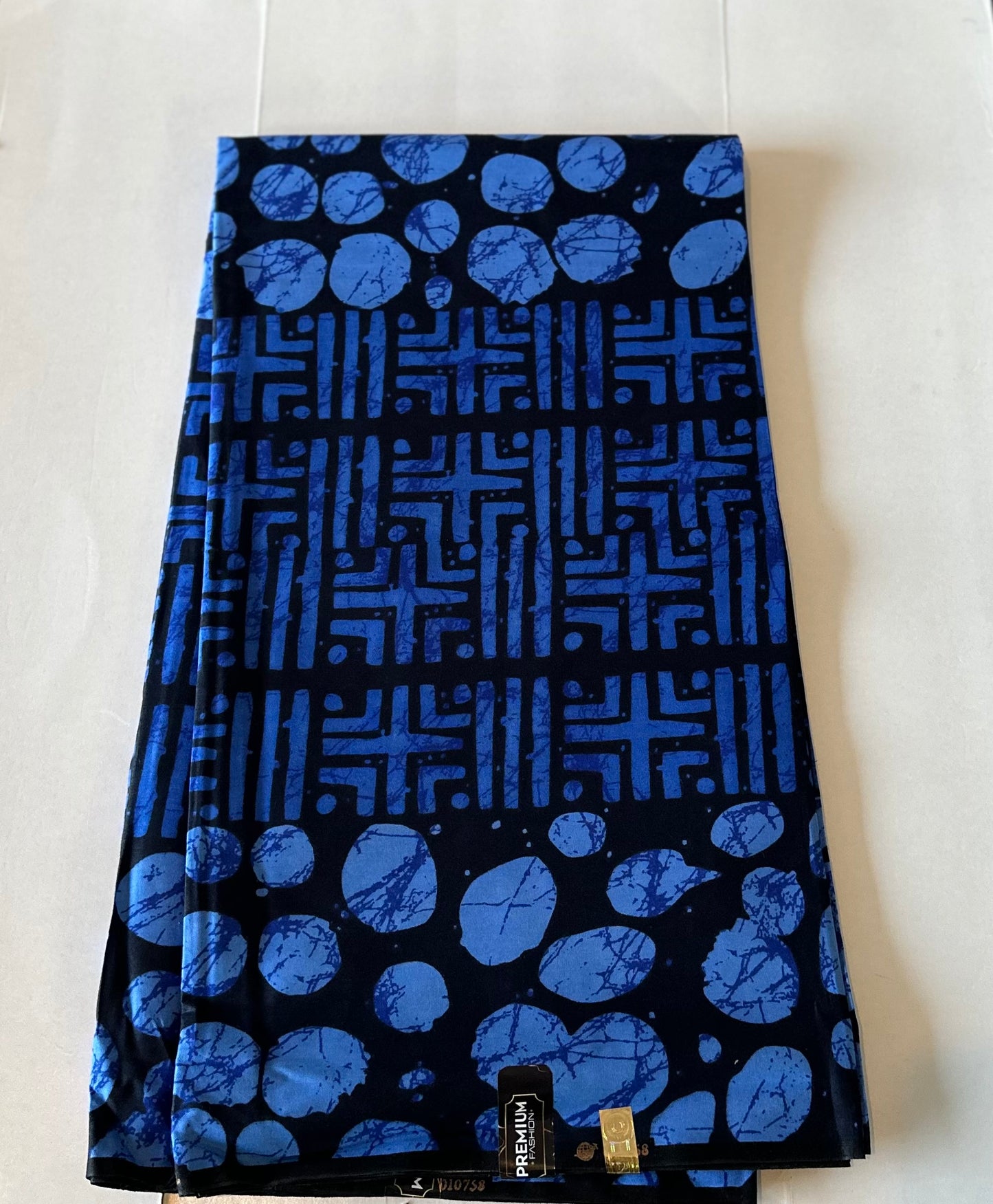 African Print Fabric, Ankara - Blue Fabric