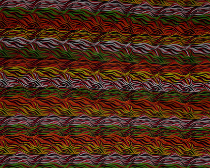African Print Fabric, Ankara -Green, Orange, Yellow Fabric