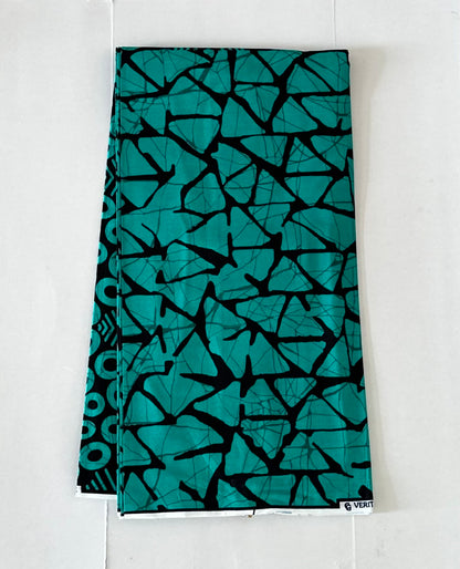 African Print Fabric, Ankara -Teal Fabric