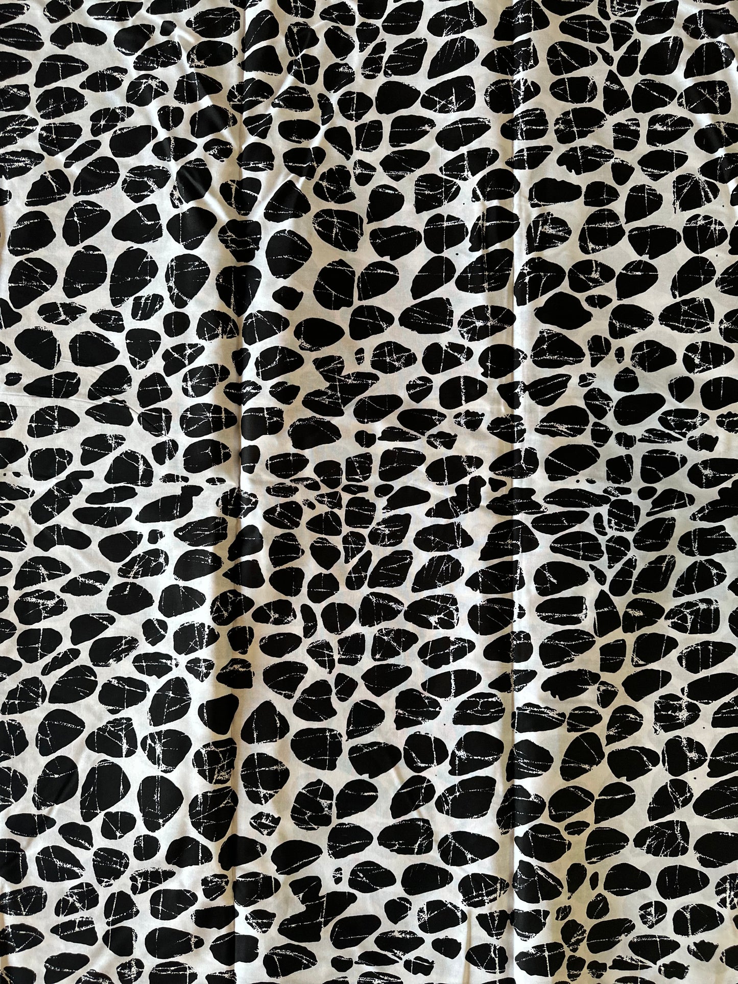 African Print Fabric, Ankara - Black, White, Monochrome Fabric