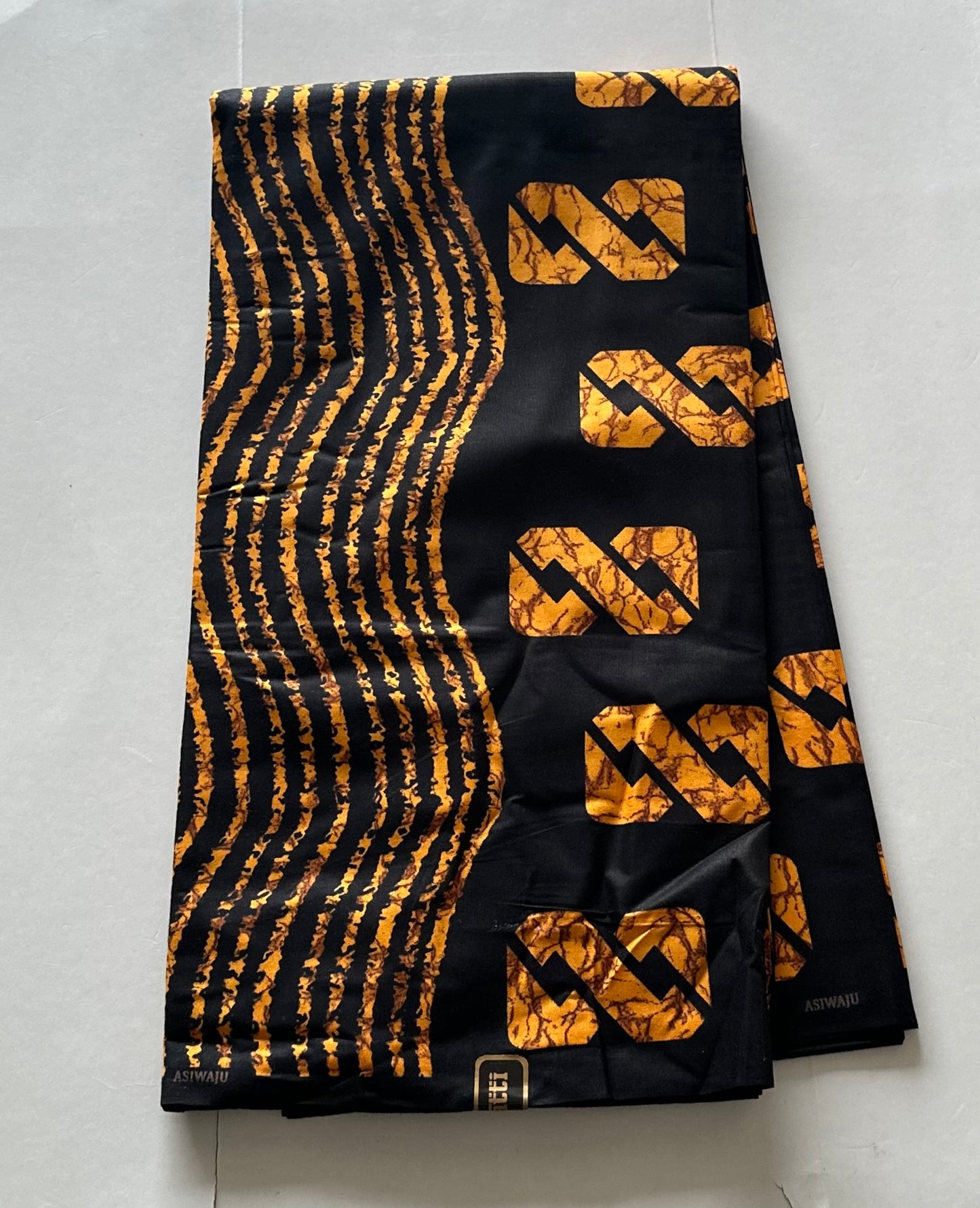 African Print Fabric, Ankara - Orange Fabric