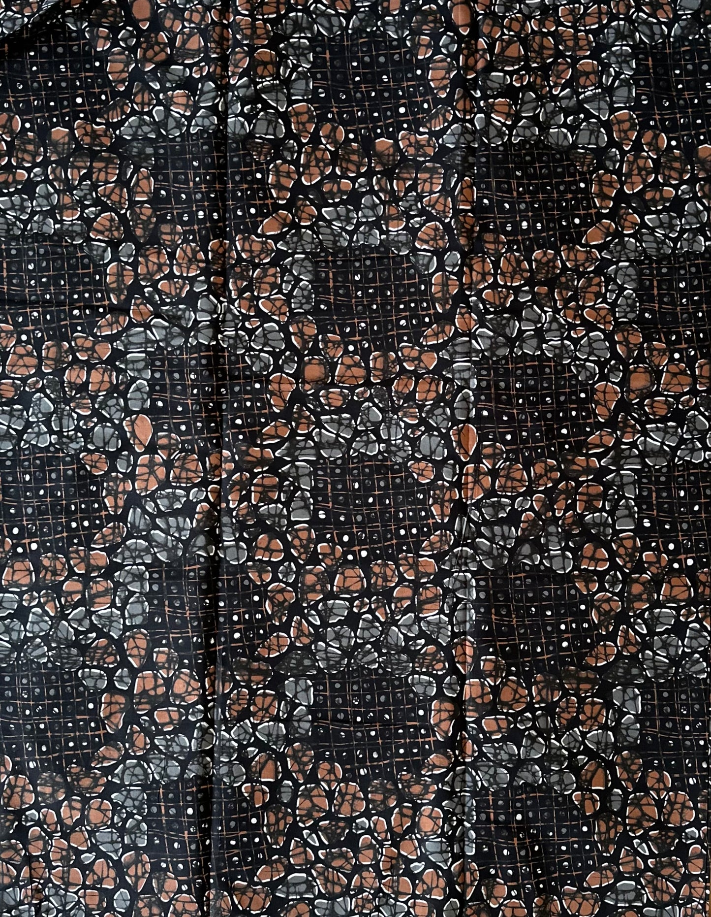 African Print Fabric, Ankara - Brown Fabric