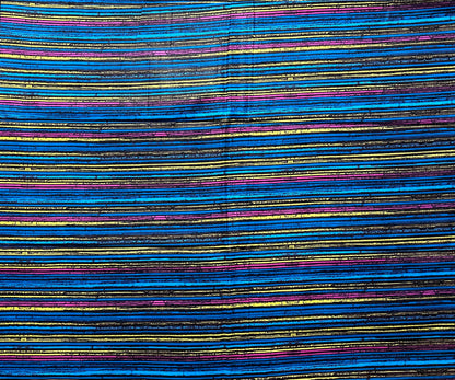 African Print Fabric, Ankara - Blue, Pink, Brown, Yellow Fabric