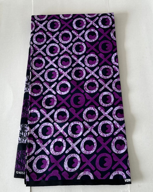 African Print Fabric, Ankara - Purple Fabric