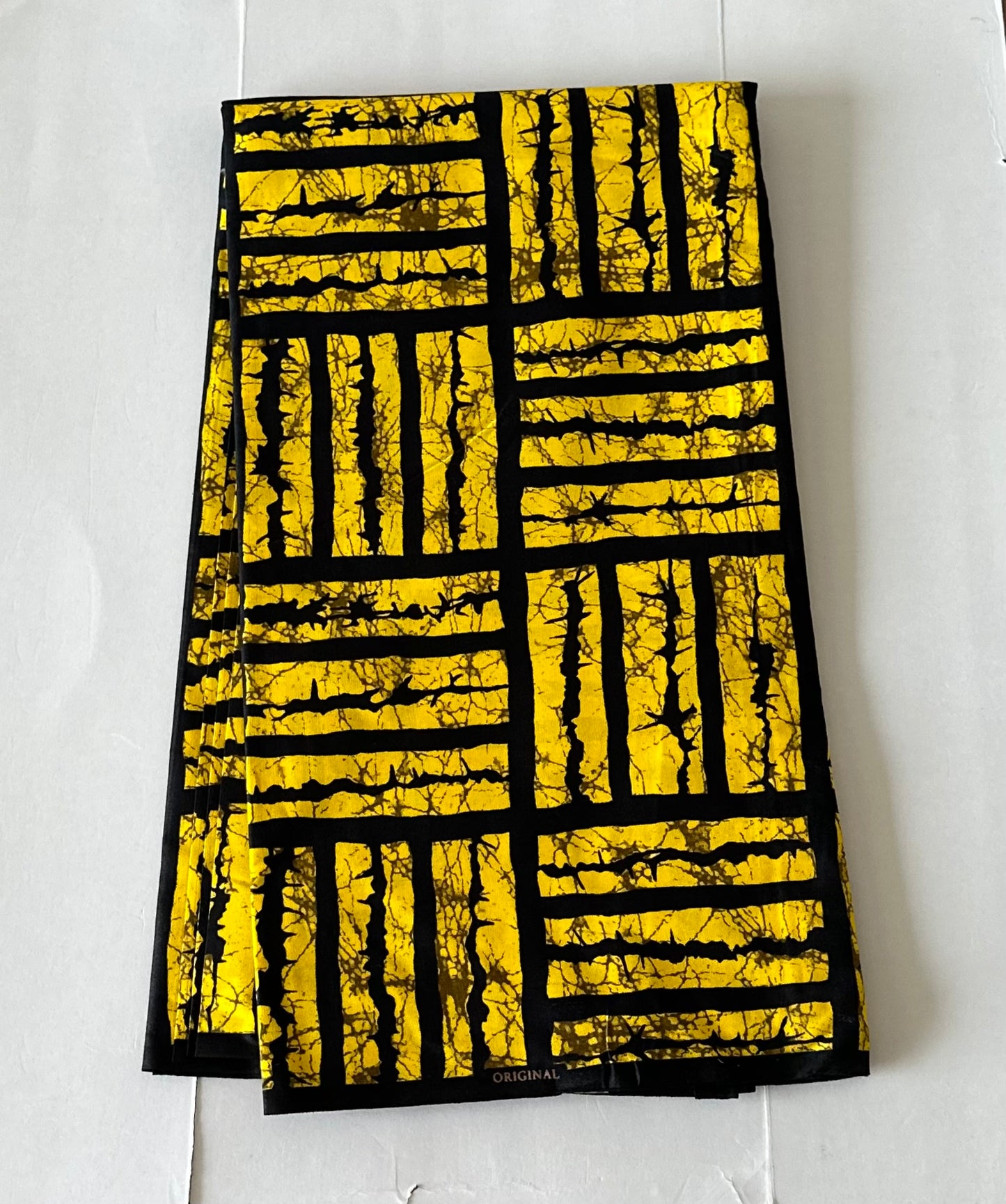 African Print Fabric, Ankara - Yellow Fabric