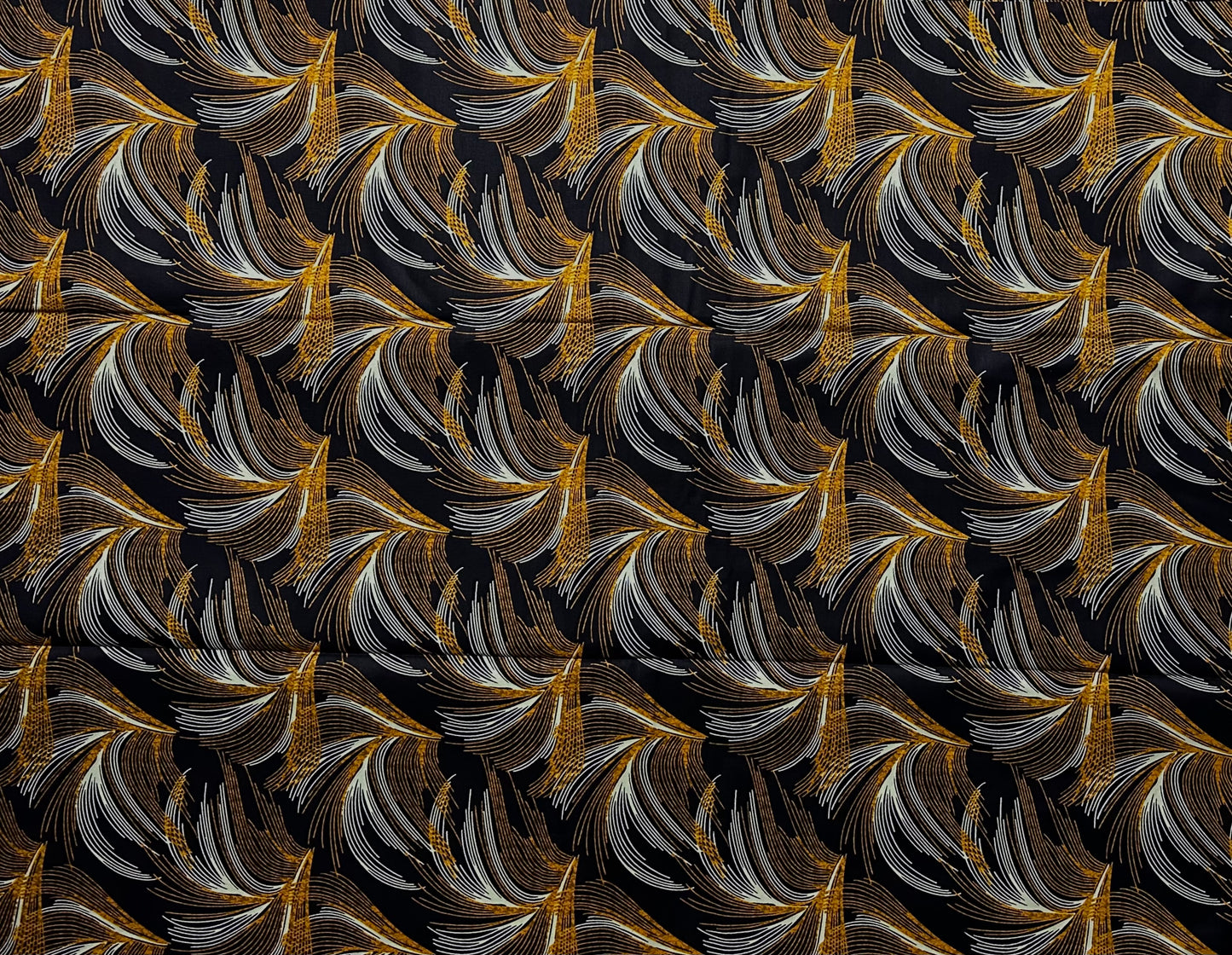 African Print Fabric, Ankara - Brown Fabric