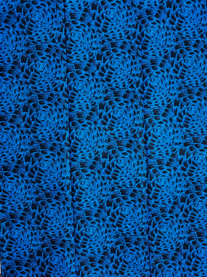 African Print Fabric, Ankara - Blue Fabric